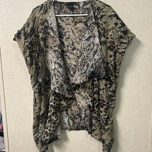 Steve Madden Multicolor Animal Print Poncho